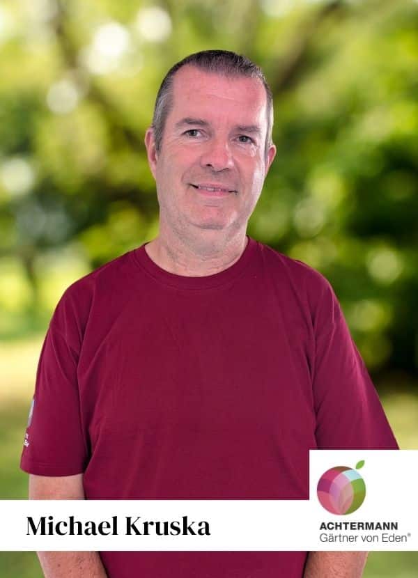 Michael Kruska im Porträt, Grünform Achtermann Garten- und Landschaftsbau Mitarbeiterfoto Reza Mohibi